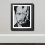 Iron Man Realistic Sketch with Black Frame (8×10 inches)